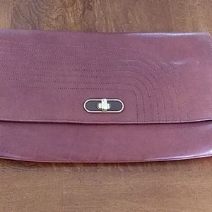 Brown 15" clutch purse